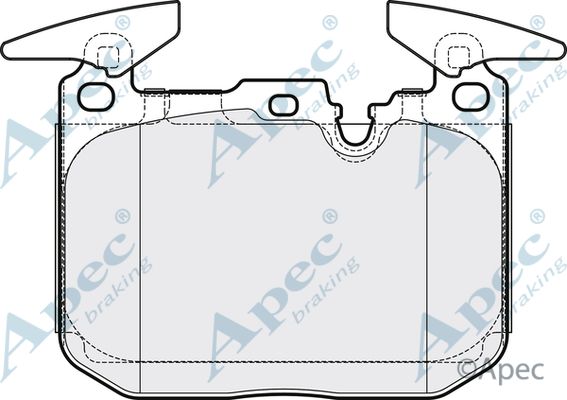 APEC BRAKING Комплект тормозных колодок, дисковый тормоз PAD1907